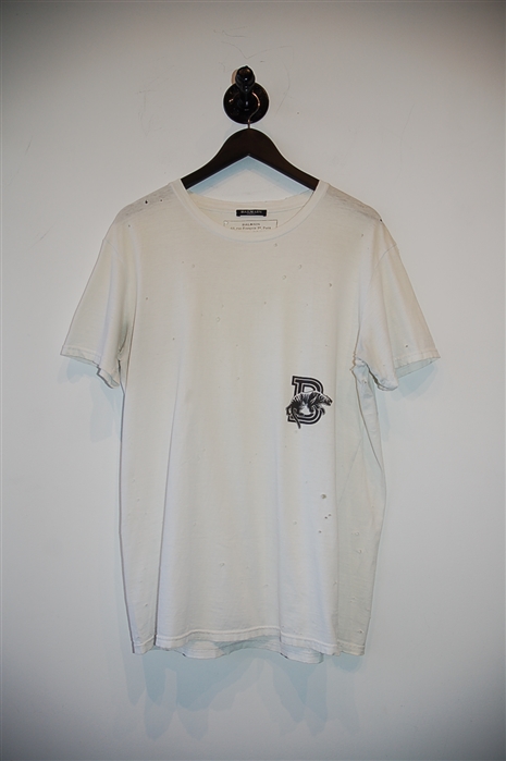 Soft White Balmain T-Shirt, size L