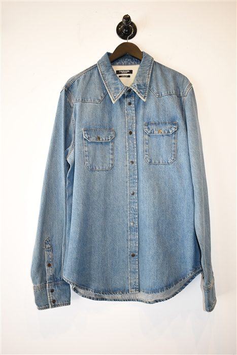 Denim Blue Calvin Klein 205W39NYC Denim Shirt, size 2XL