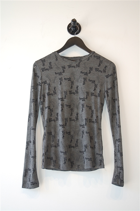 Dark Ash Fendi Jeans Pullover, size S