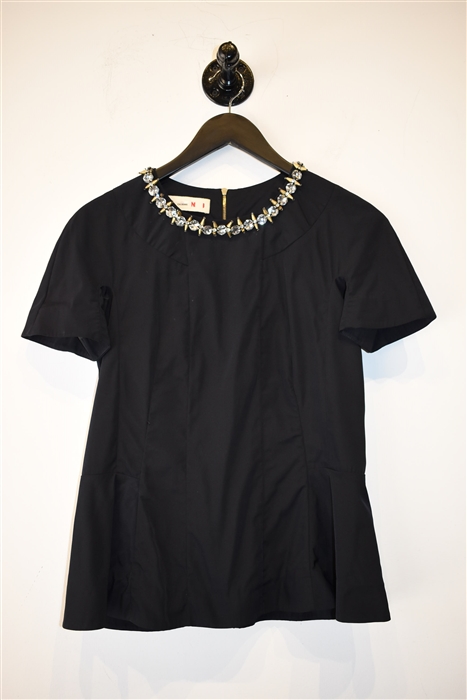 Basic Black Marni Short-Sleeved Top, size 6