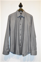 Gray Check Pal Zileri Button Shirt, size L