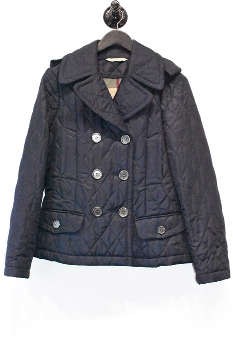 Navy Burberry Quilted Jacket, size S