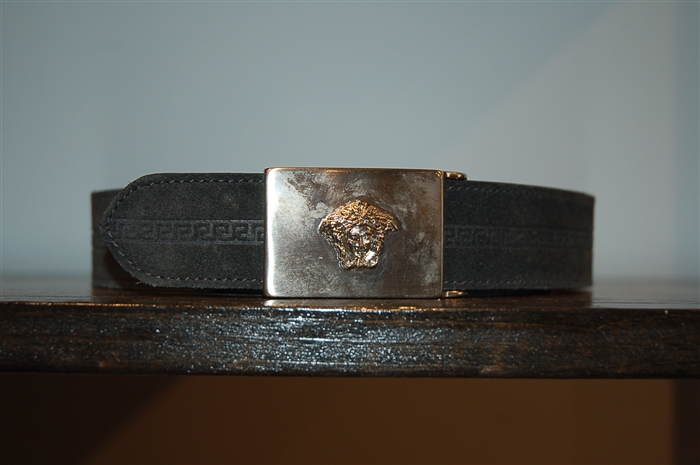 Black Suede Gianni Versace - Vintage Belt, size S