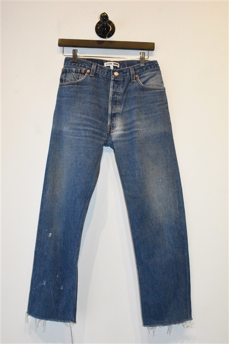 Faded Denim Re/Done Straight Leg Jean, size 26