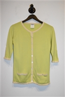 Light Lime Chanel - Vintage Cardigan, size M