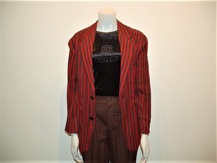 Red Stripe Issey Miyake Trousers, size S