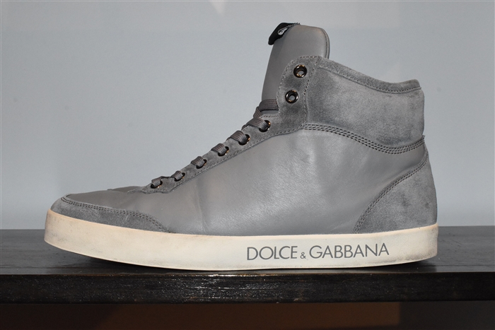 Cement Dolce & Gabbana High-Top Sneakers, size 8.5