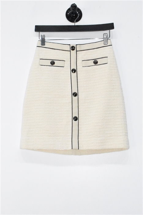 Cream Maje Pencil Skirt, size 6