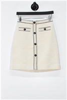 Cream Maje Pencil Skirt, size 6
