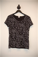 Black & White Armani Collezioni Short-Sleeved Top, size 10