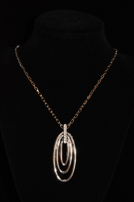 Rhodium Nina Ricci - Vintage Necklace, size O/S