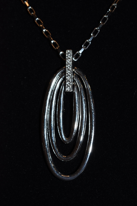 Rhodium Nina Ricci - Vintage Necklace, size O/S