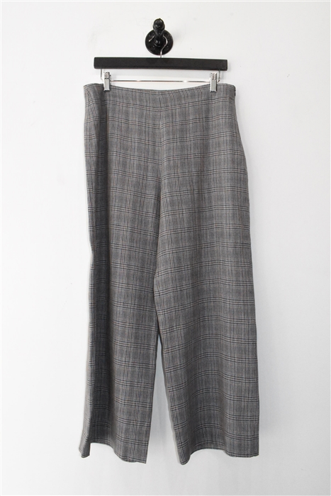 Brown Check Comrags Wide-Leg Trousers, size L