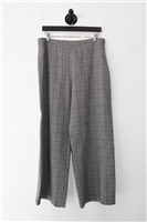Brown Check Comrags Wide-Leg Trousers, size L
