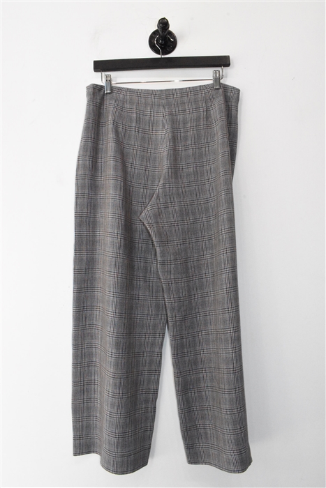 Brown Check Comrags Wide-Leg Trousers, size L