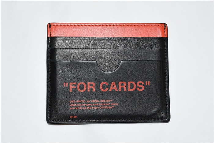 Black Off-White Card Holder, size O/S