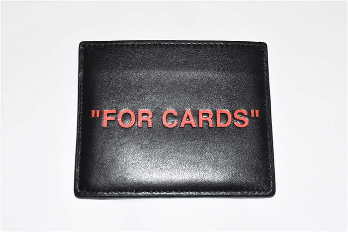 Black Off-White Card Holder, size O/S