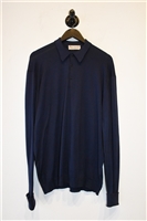 Navy John Smedley Polo, size XL