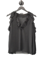 Basic Black Alice + Olivia Cold-Shoulder Top, size XS
