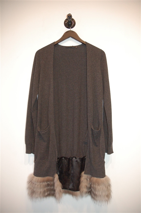 Dark Ash Seventy Long Cardigan, size 6