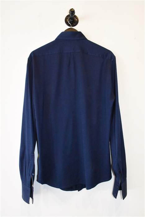 Navy Brunello Cucinelli Button Shirt, size M