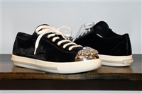Black Velvet Miu Miu Sneaker, size 8.5