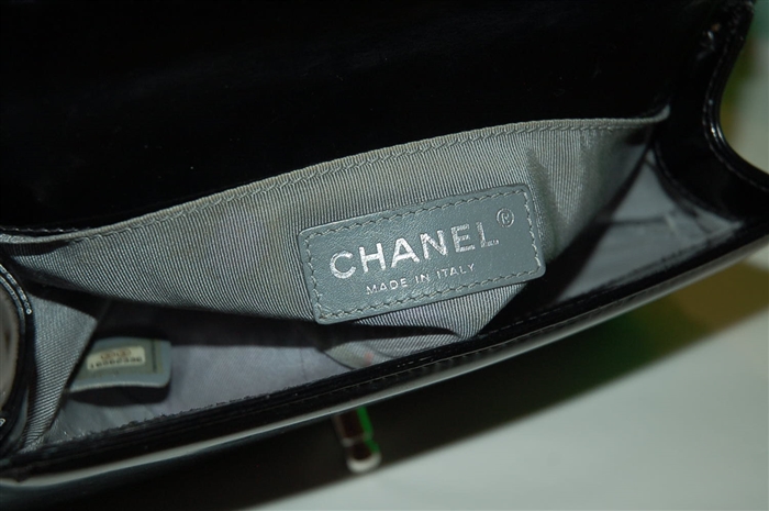 Black Leather Chanel Cross-Body, size S