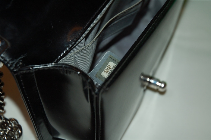 Black Leather Chanel Cross-Body, size S