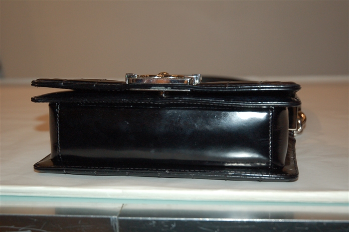 Black Leather Chanel Cross-Body, size S