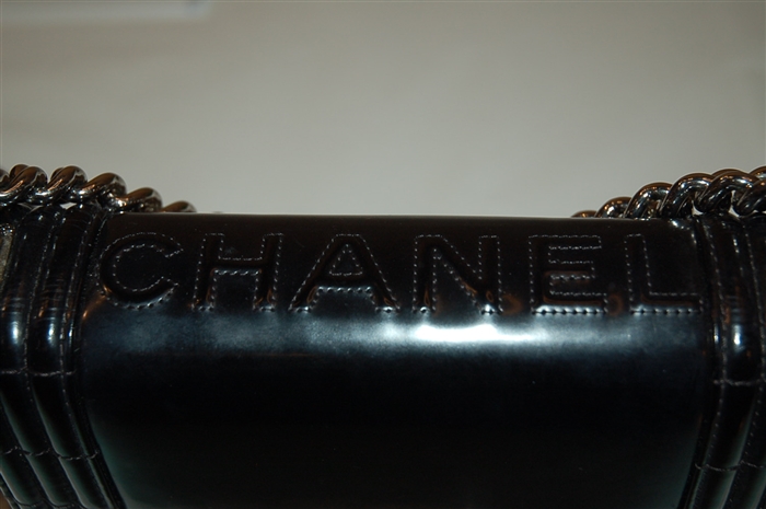 Black Leather Chanel Cross-Body, size S