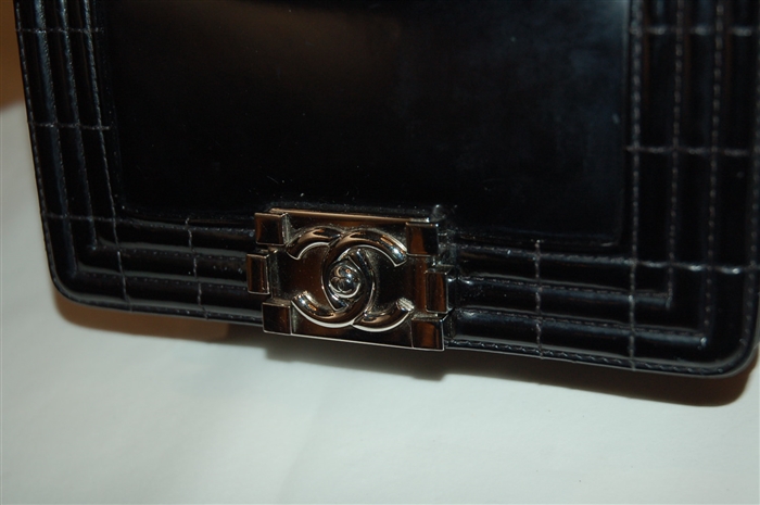 Black Leather Chanel Cross-Body, size S