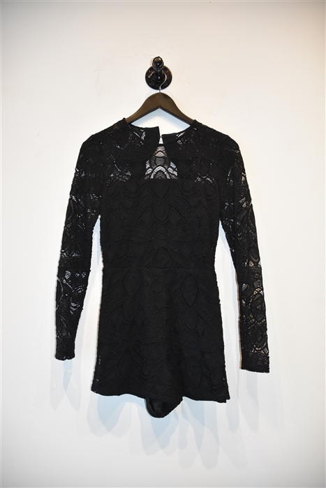 Black Lace Alexis Romper, size S