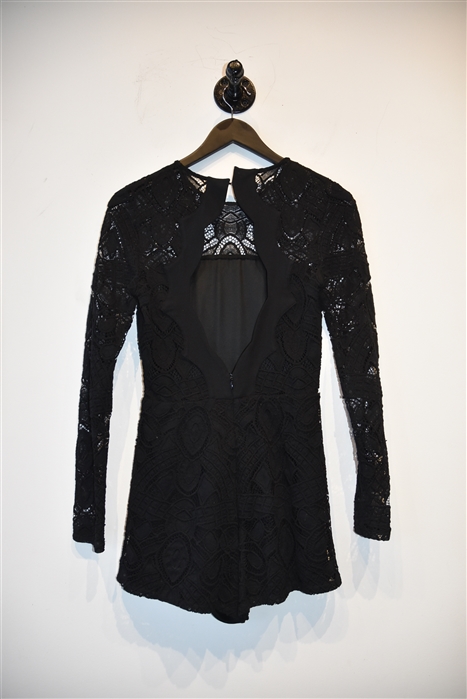 Black Lace Alexis Romper, size S