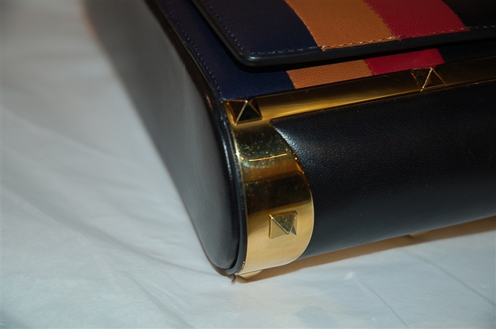 Striped Valentino Shoulder Bag, size S