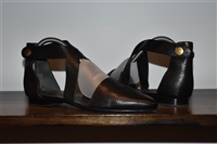 Black Leather Alexander Wang Flats, size 8