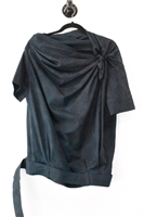 Navy Dries van Noten Short-Sleeved Top, size 10