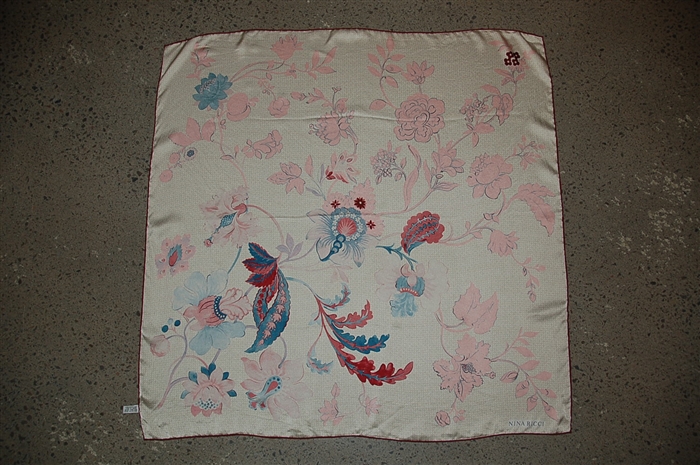 Floral Nina Ricci Silk Scarf, size O/S