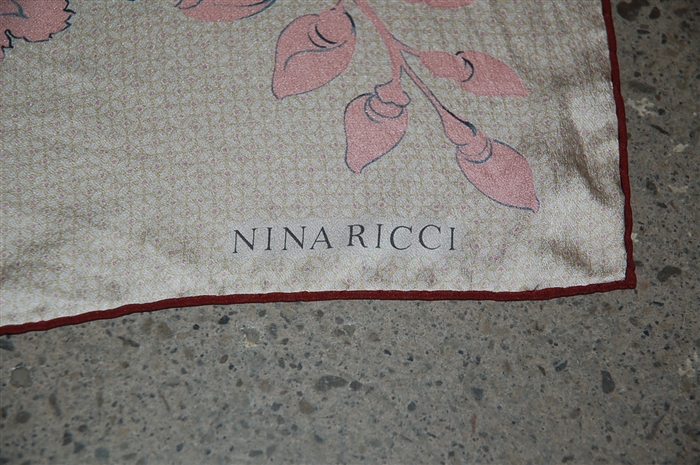 Floral Nina Ricci Silk Scarf, size O/S