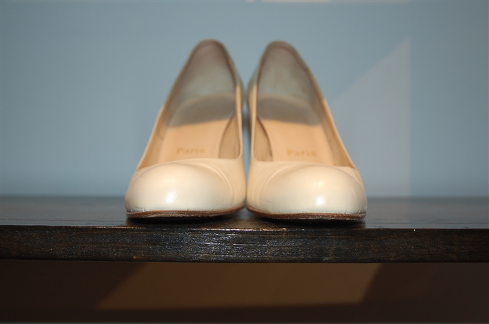 Ivory Christian Louboutin Pumps, size 8.5