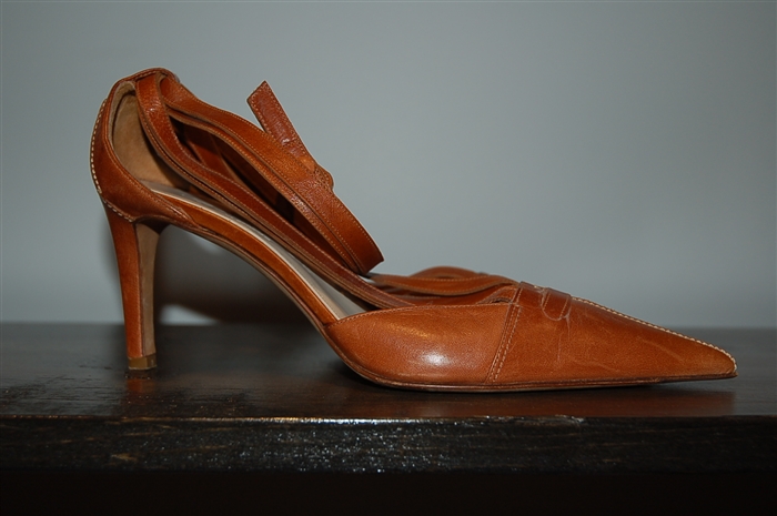 Aged Leather Saint Laurent Heels, size 8