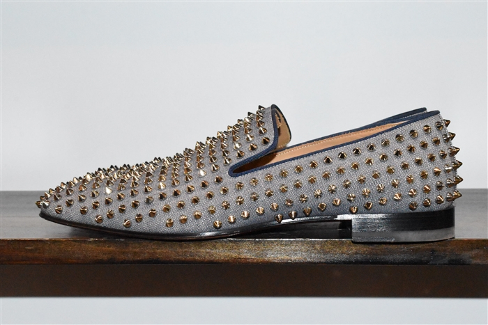 Denim Blue Christian Louboutin Slipper, size 10