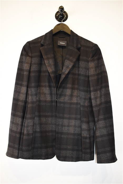 Gray Tartan Akris Blazer, size 6