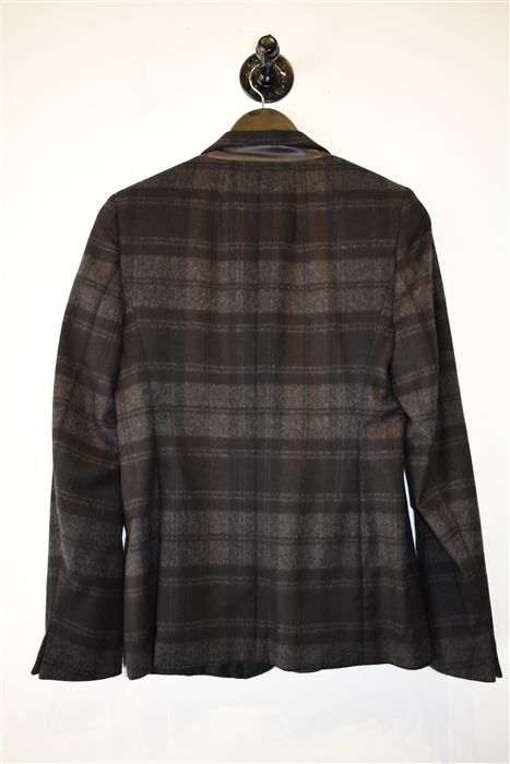 Gray Tartan Akris Blazer, size 6
