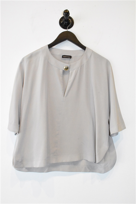 Silver Emporio Armani Short-Sleeved Top, size M