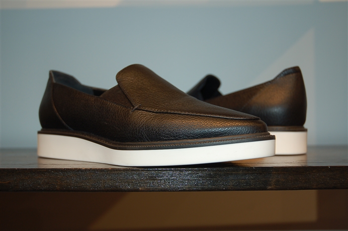 Black Leather Max Mara Slip-On Sneaker, size 8