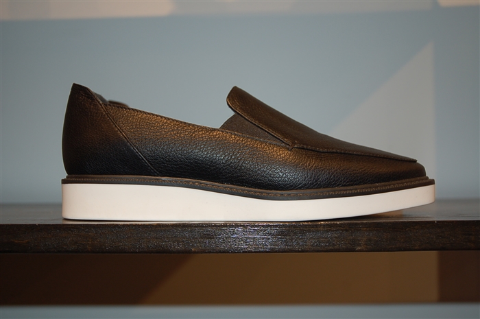 Black Leather Max Mara Slip-On Sneaker, size 8