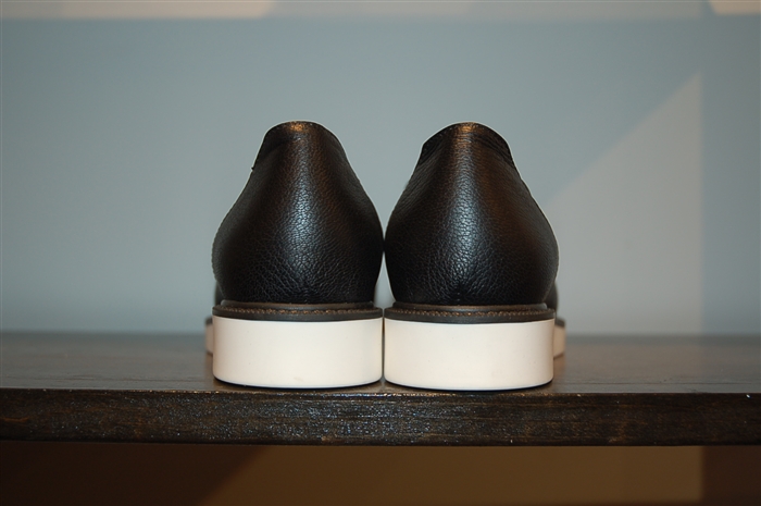 Black Leather Max Mara Slip-On Sneaker, size 8
