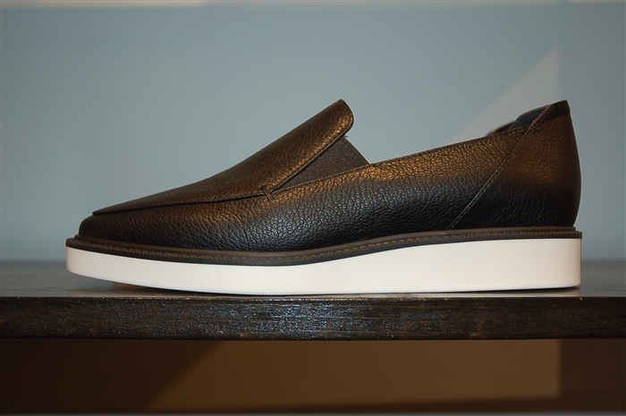 Black Leather Max Mara Slip-On Sneaker, size 8