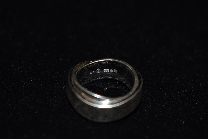 Sterling Silver Montblanc Ring, size O/S