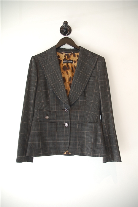 Plaid Dolce & Gabbana Pant Suit, size 8